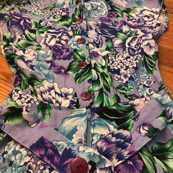 Hot Hawaiian print sleeveless 80’s vintage dress - Picture 6 of 8